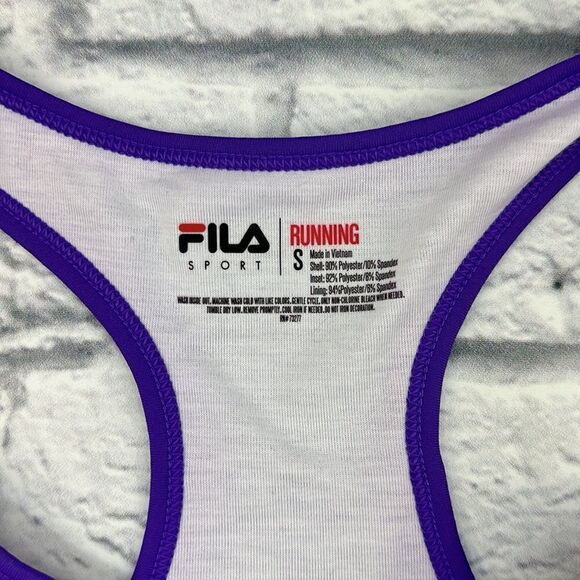 FILA SPORT High Impact Purple Performance Running Wicking Sports Bra Small - Picture 4 of 7